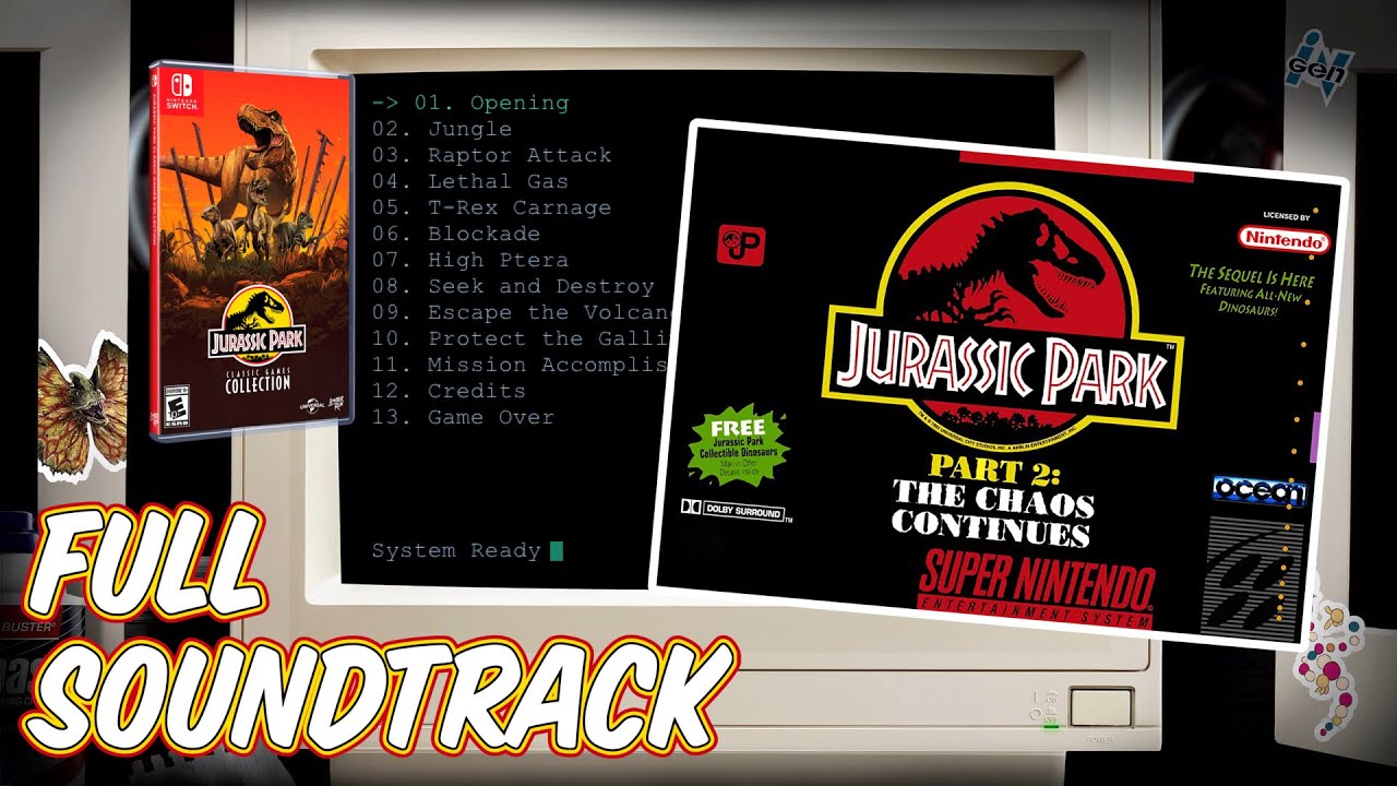 Jurassic Park Part 2: The Chaos Continues - FULL SUPER NINTENDO SOUNDTRACK