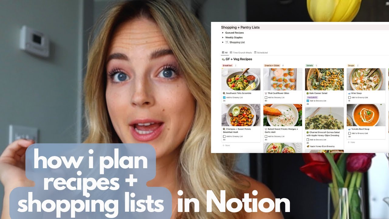 🍲 NOTION TOUR | how i organize my recipes and shopping list