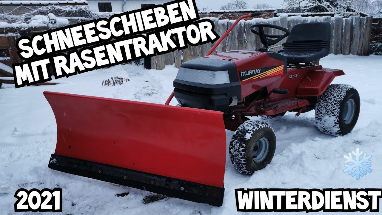 ❄️ Schneeschieben mit Rasentraktor | Schneechaos | Murray Rasentraktor | Winterdienst im Dorf 🌨️
