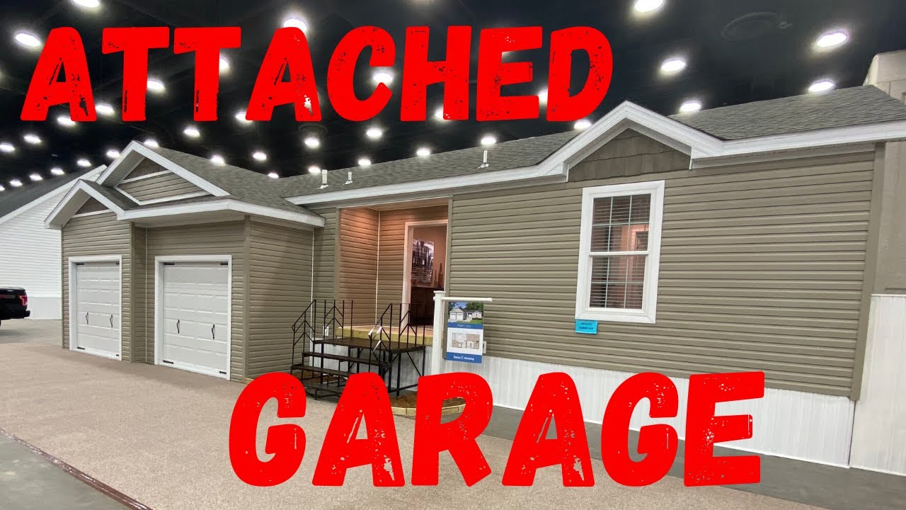 New mobile home with attached garage! This is CRAZY! Double wide home tour by Mobile Home Masters
