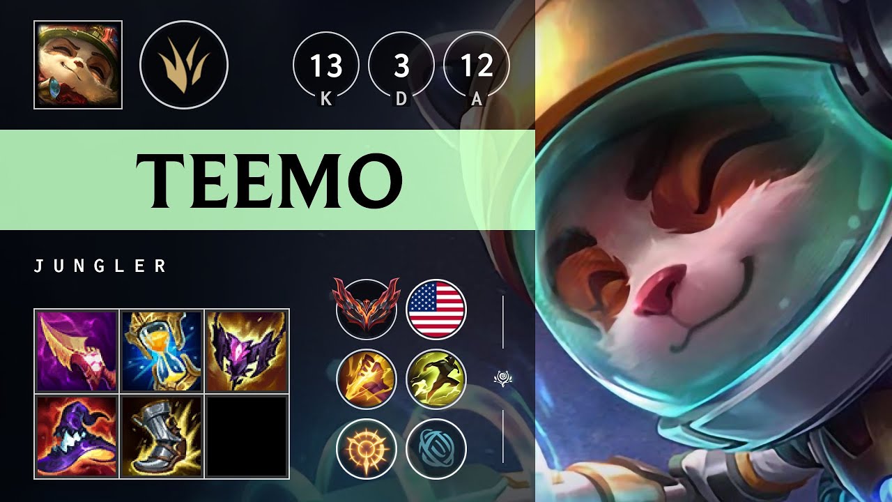 Teemo Jungle vs Jarvan IV - NA Grandmaster Patch 25.21