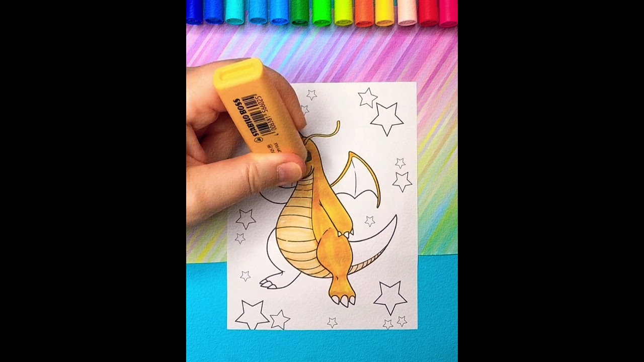 ✨⭐️✨Dragonite Pokemon Colouring 