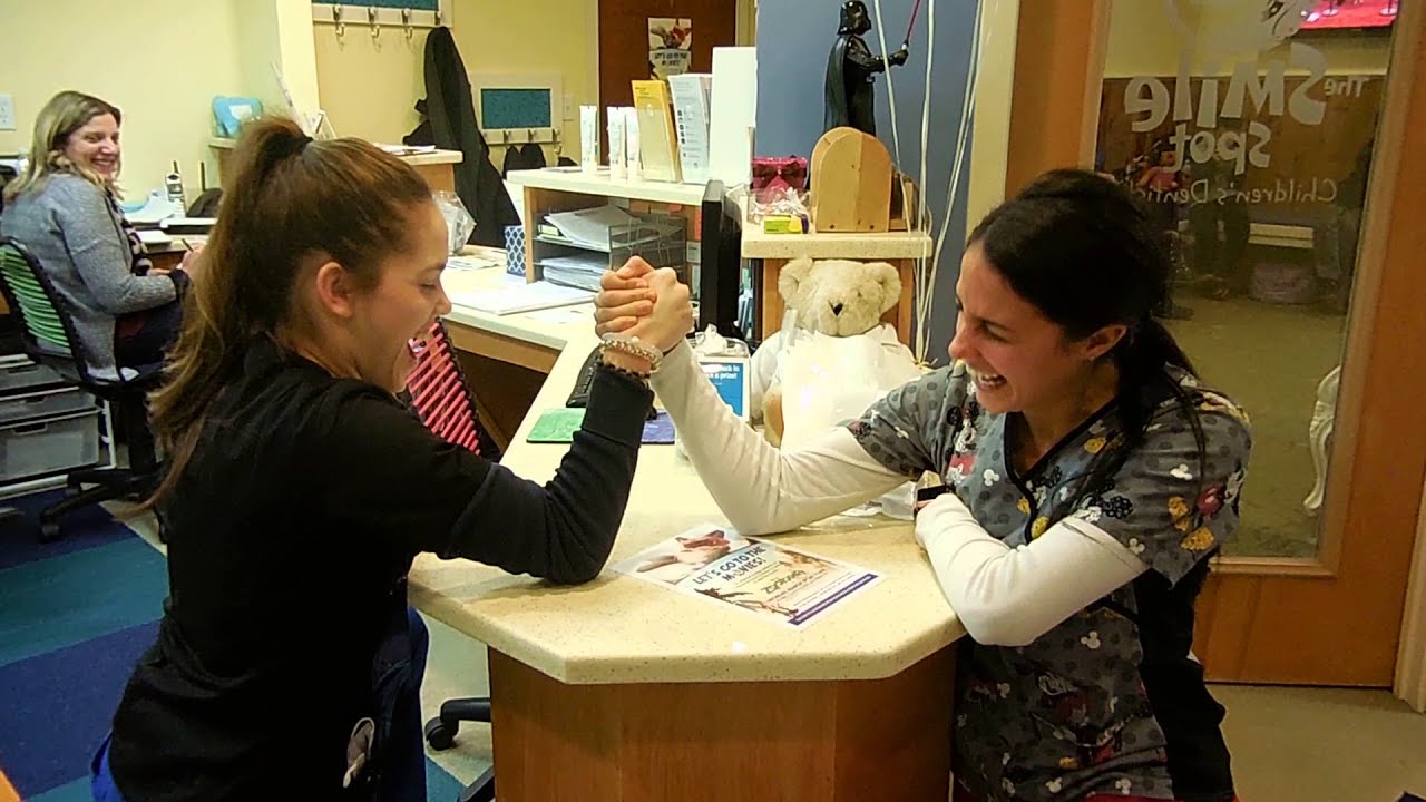 Tania and Marlee Arm Wrestle