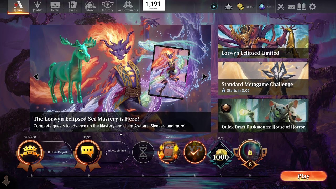 let's play magic the gathering arena