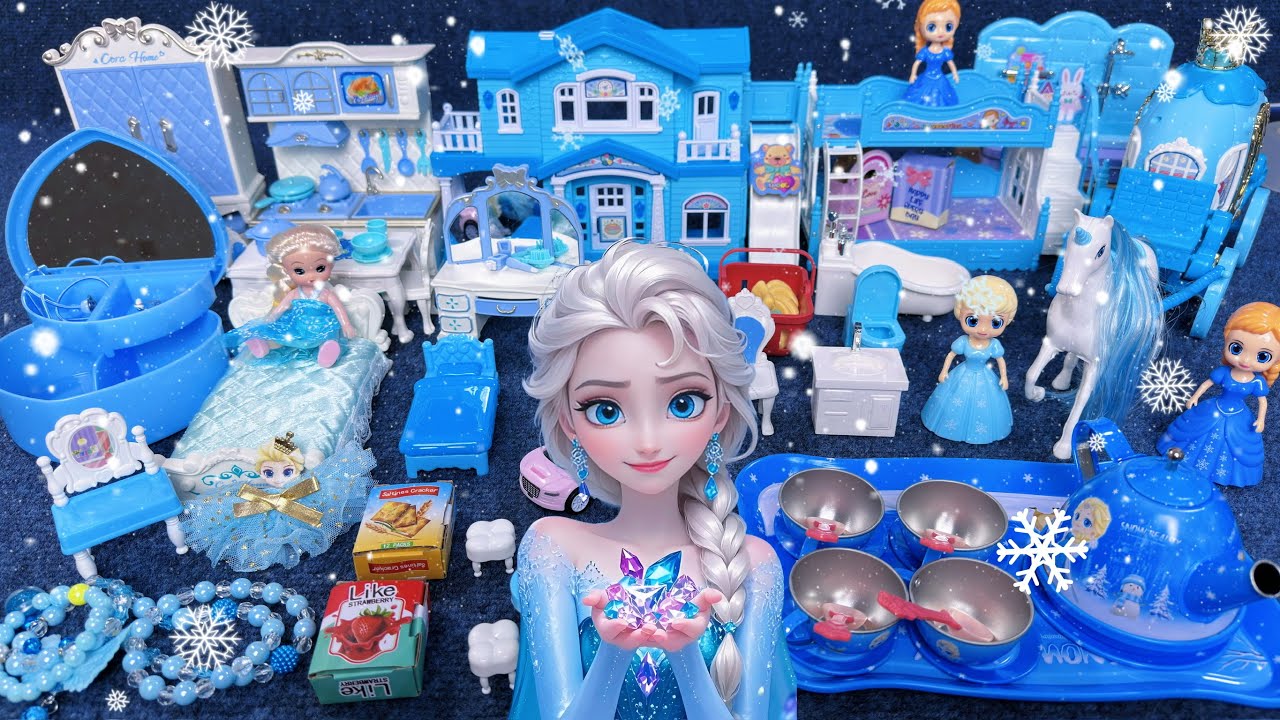 11 Minutes Satisfying with Unboxing Frozen Princess Elsa Bedroom Dress Up Playset ASMR｜Review Toys