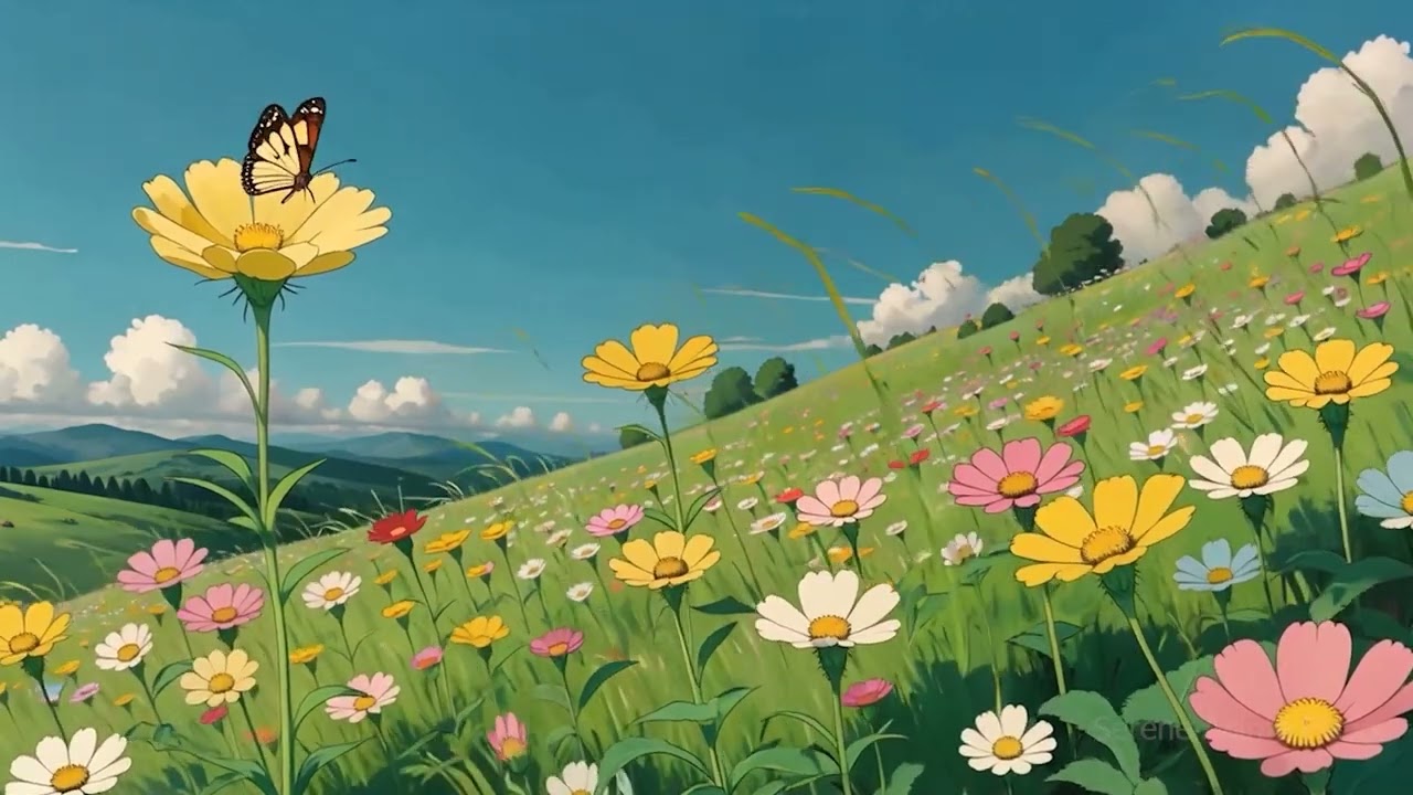 Springtime Bliss | Gentle Piano & Birdsong in a Blooming Meadow for Relaxation and Focus