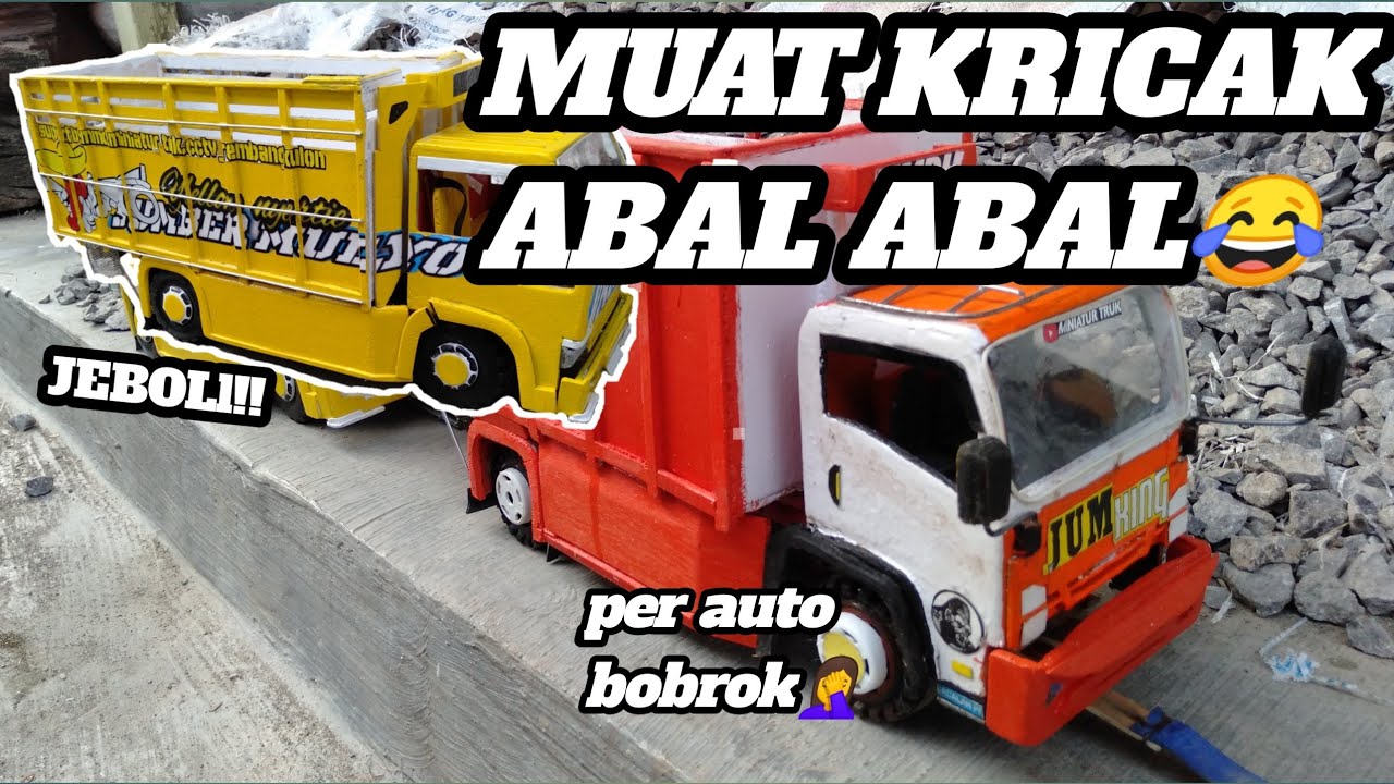 MINIATUR TRUK PLASTIK!!MUAT KRICAK GAK ISO OLENG😒LANGSUNG BOBOROK🤦&zwj;