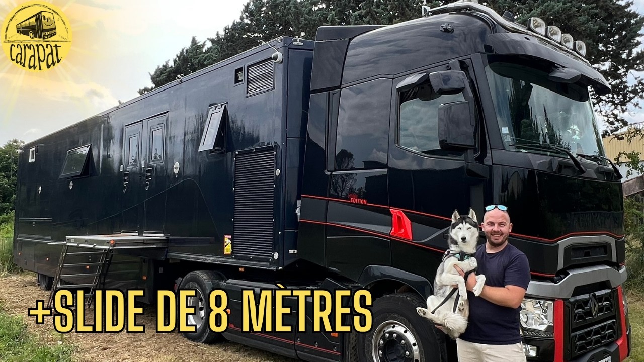 Exceptionnel : Semi-Remorque Aménagée avec Slide de 8 mètres
