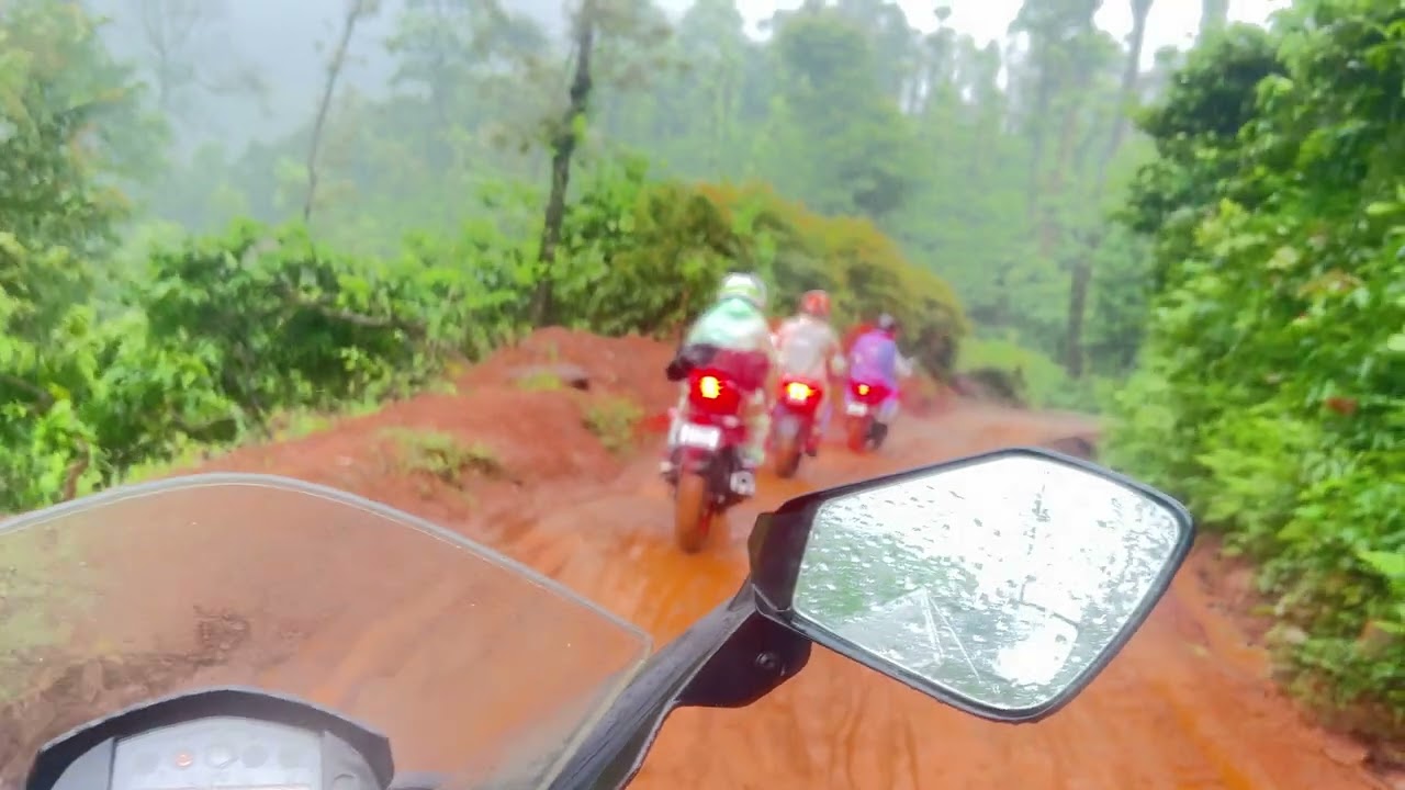 Bike riding in Kudremukh Road