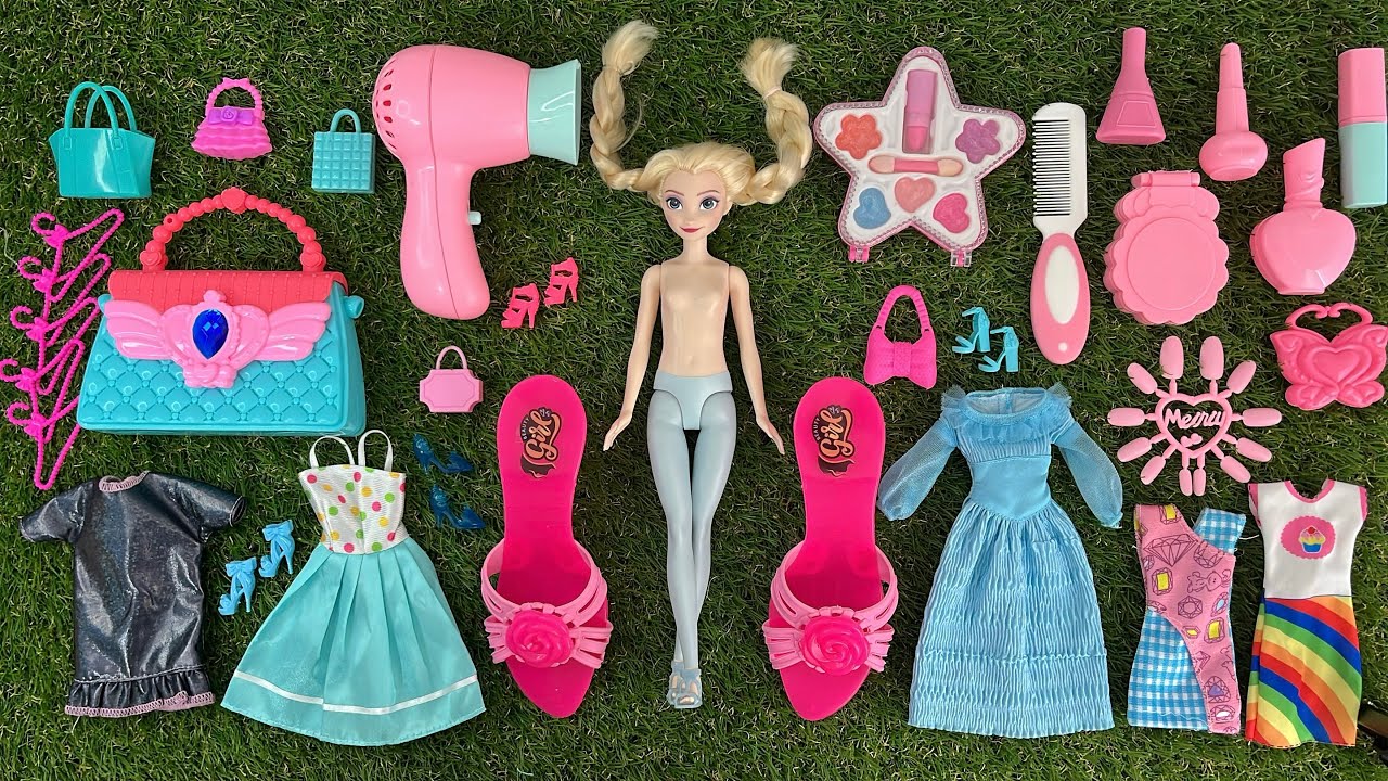 Disney Princess Doll Makeover | DIY Miniature ideas for Barbie | Wig, Dress, Faceup and more!