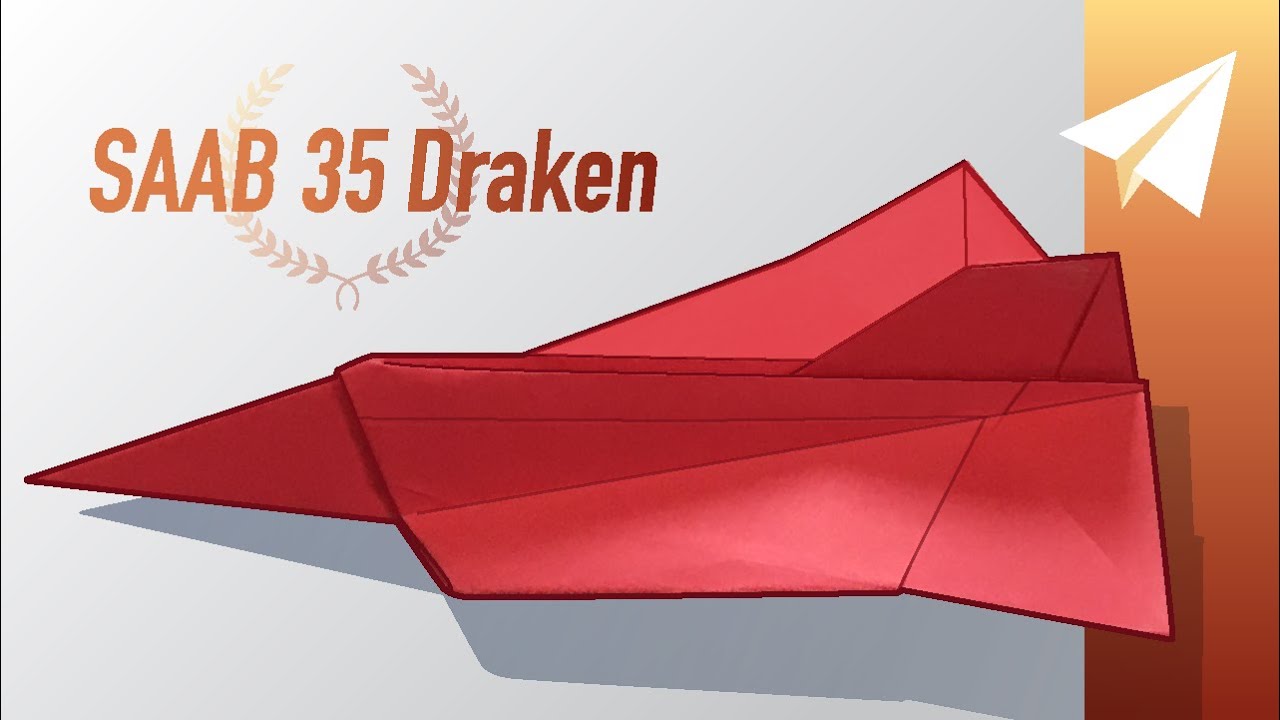 Epic Jet Paper Airplane — How to Make SAAB 35 Draken, designed by Emil Ellénius