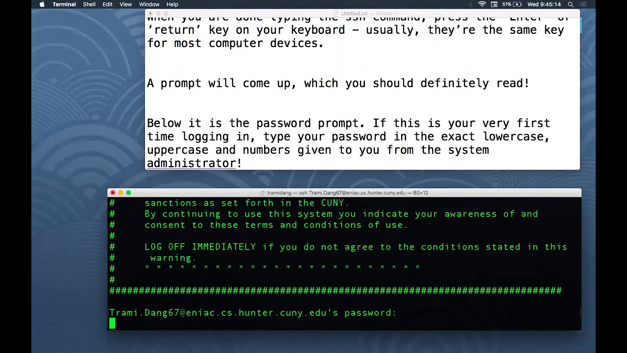 Linux Lab Remote Login tutorial using SSH