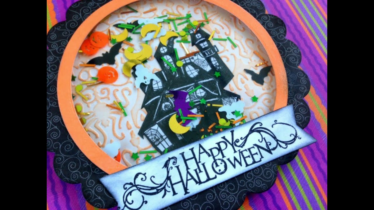 Halloween Shaker Card Tutorial |Halloween Craft Series 2014  #1 | Serena Bee