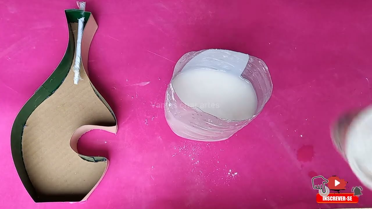COMO FAZER VASO DECORATIVO DE GESSO E PAPELÃO | FAÇA VOCÊ MESMO VASO DECORATIVO LUXUOSO DE GESSO