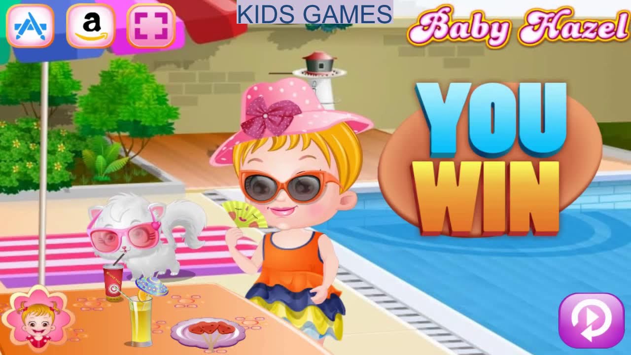 Baby Hazel Summer Fun and Bath in the Pool Game for Kids