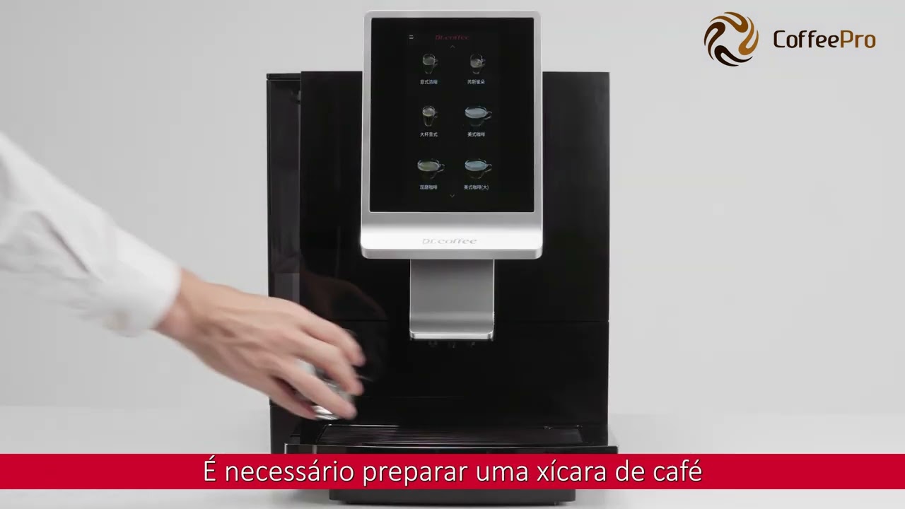 Como resolver o aviso de falta de grãos na máquina Dr. Coffee H08