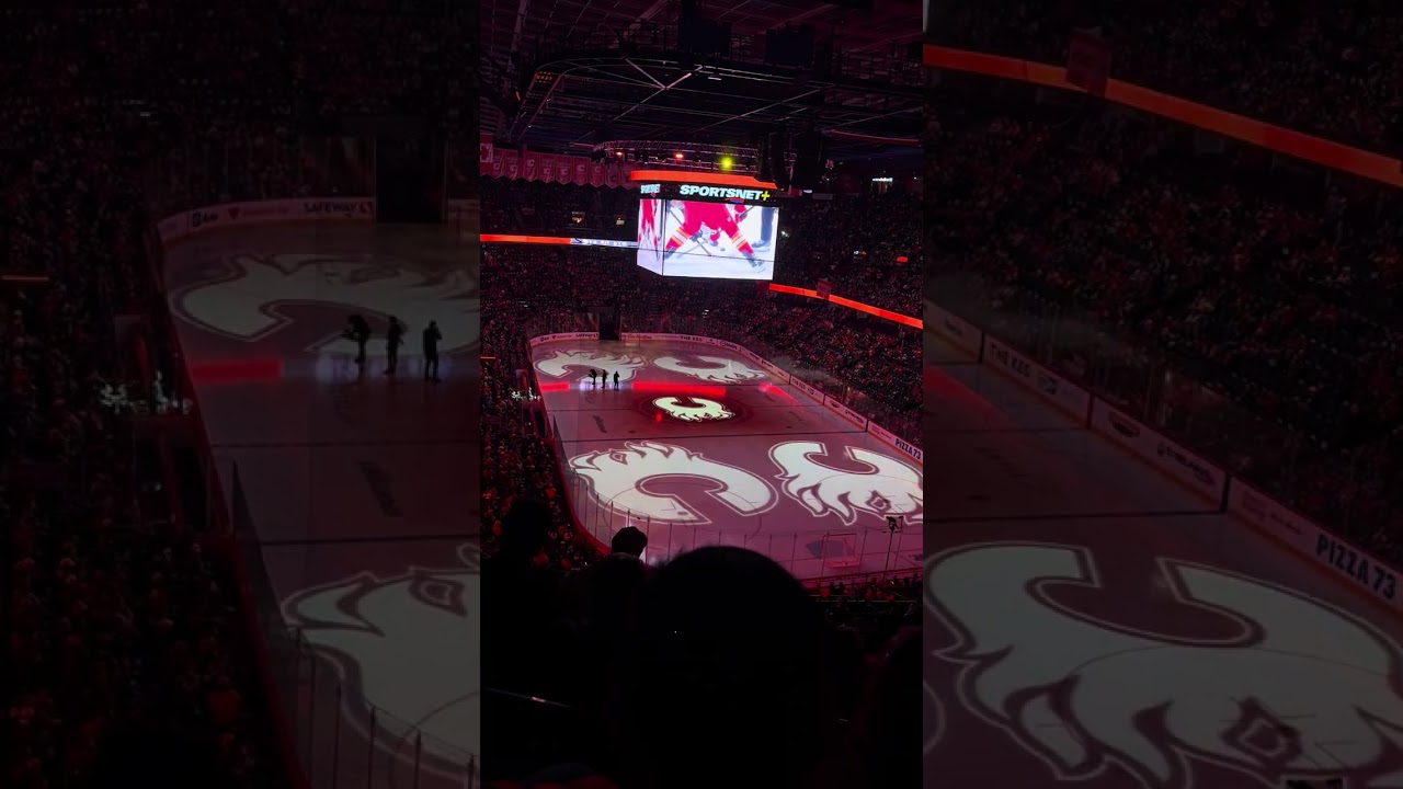 Flames vs leafs intro #calgaryevents 