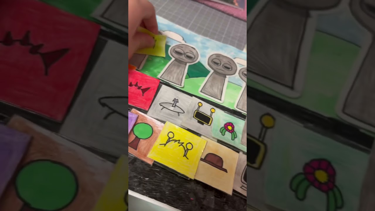 종이인형으로 스프런키 장난감을 만들었어요! I made a sprunki toy with a paper doll.