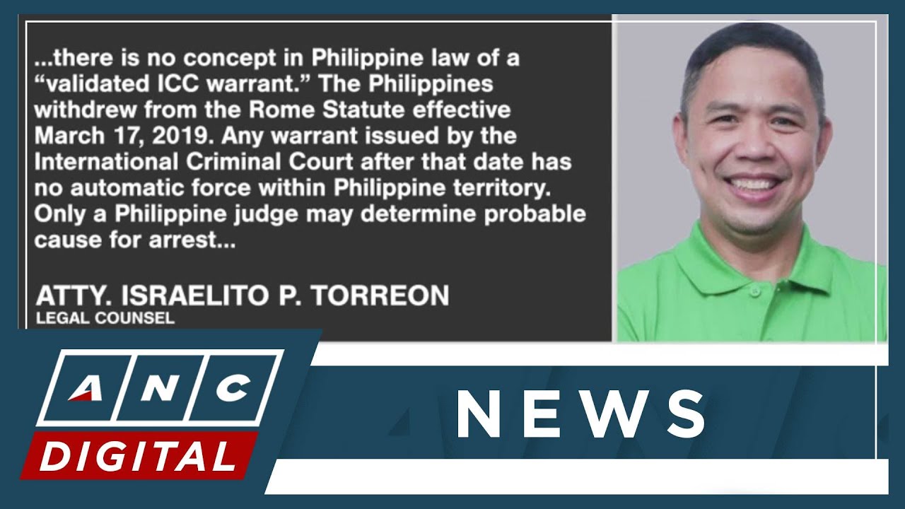 Senator Dela Rosa&rsquo;s camp: No legal basis for ICC arrest warrant in PH | ANC