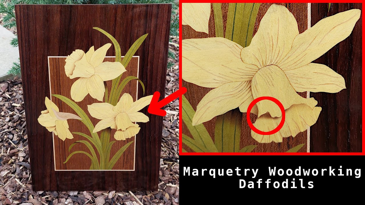 Watch These Daffodils Bloom in Wood – Amazing Marquetry Work!
