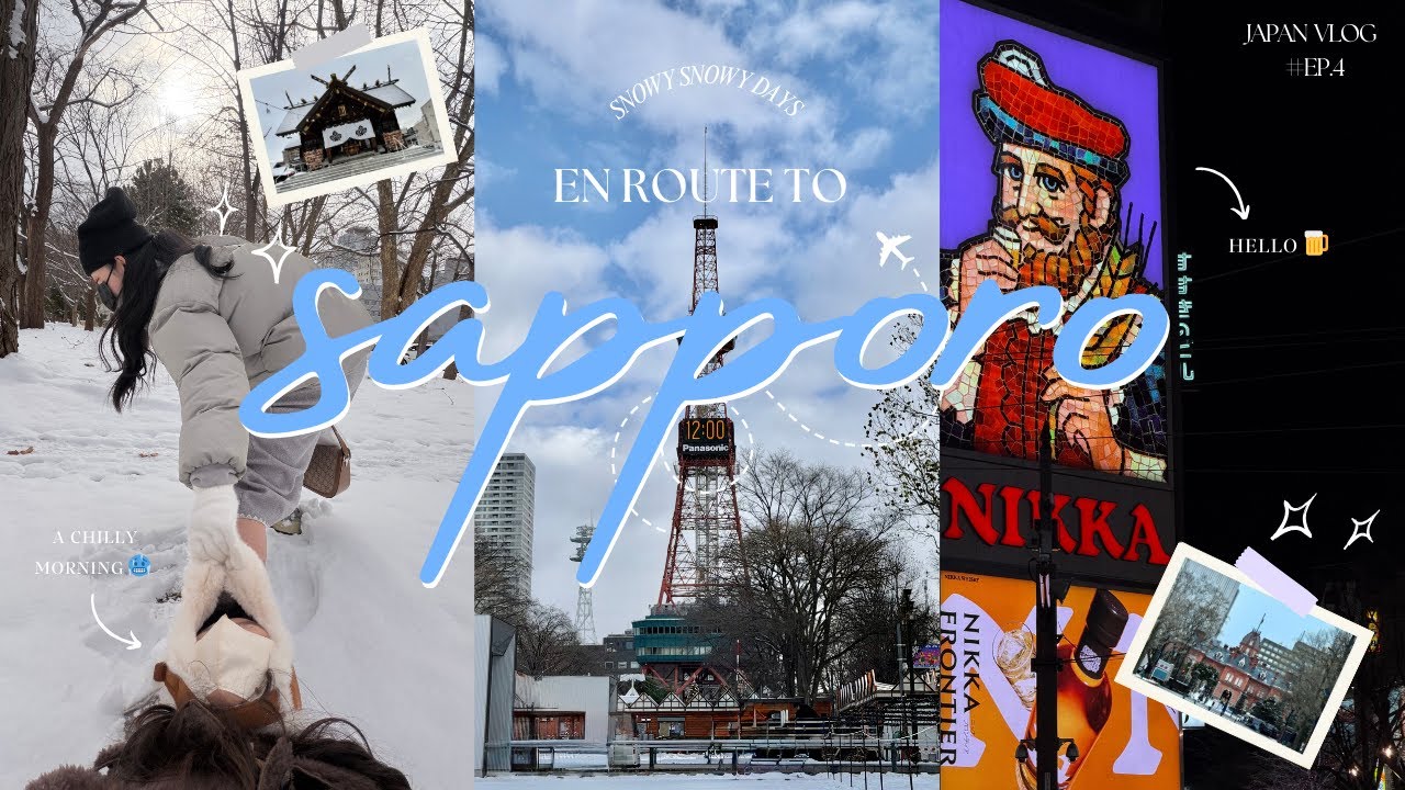 Japan vlog ep.4 札幌｜必吃湯咖喱🍛雪妖精御守之諏訪神社⛩️氷雪の門午間套餐🦀札幌聖誕市集🎄人氣麵包店donguri🥖toriton迴轉壽司🍣好台好好吃的牡蠣屋🦪