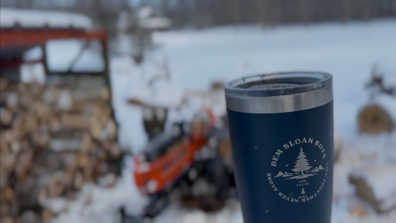 More Snow and colder weather……can’t stop DSB!  Still processing wood.