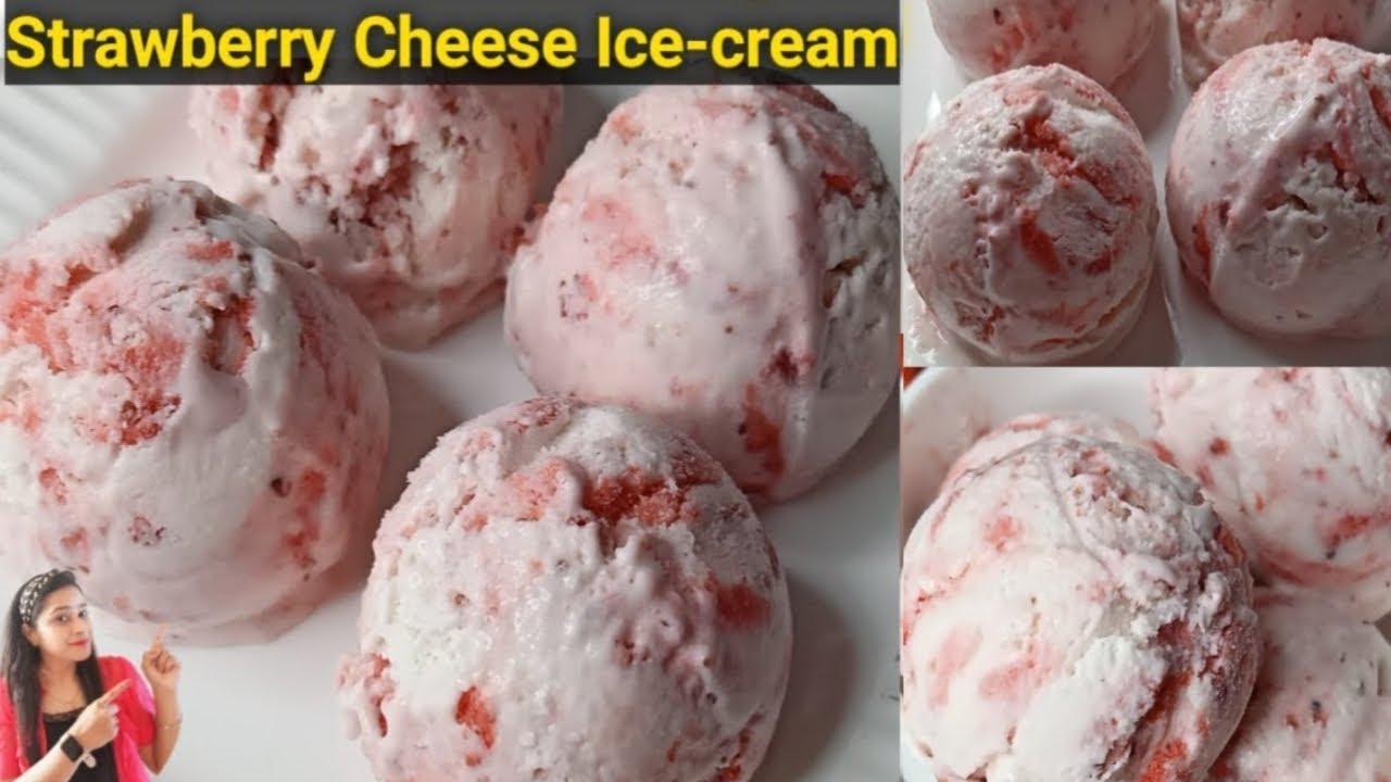 Strawberry Cheese Ice Cream Recipe| बेस एक आईस्क्रीम अनेक| Strawberry Ice Cream Recipe| Icecream