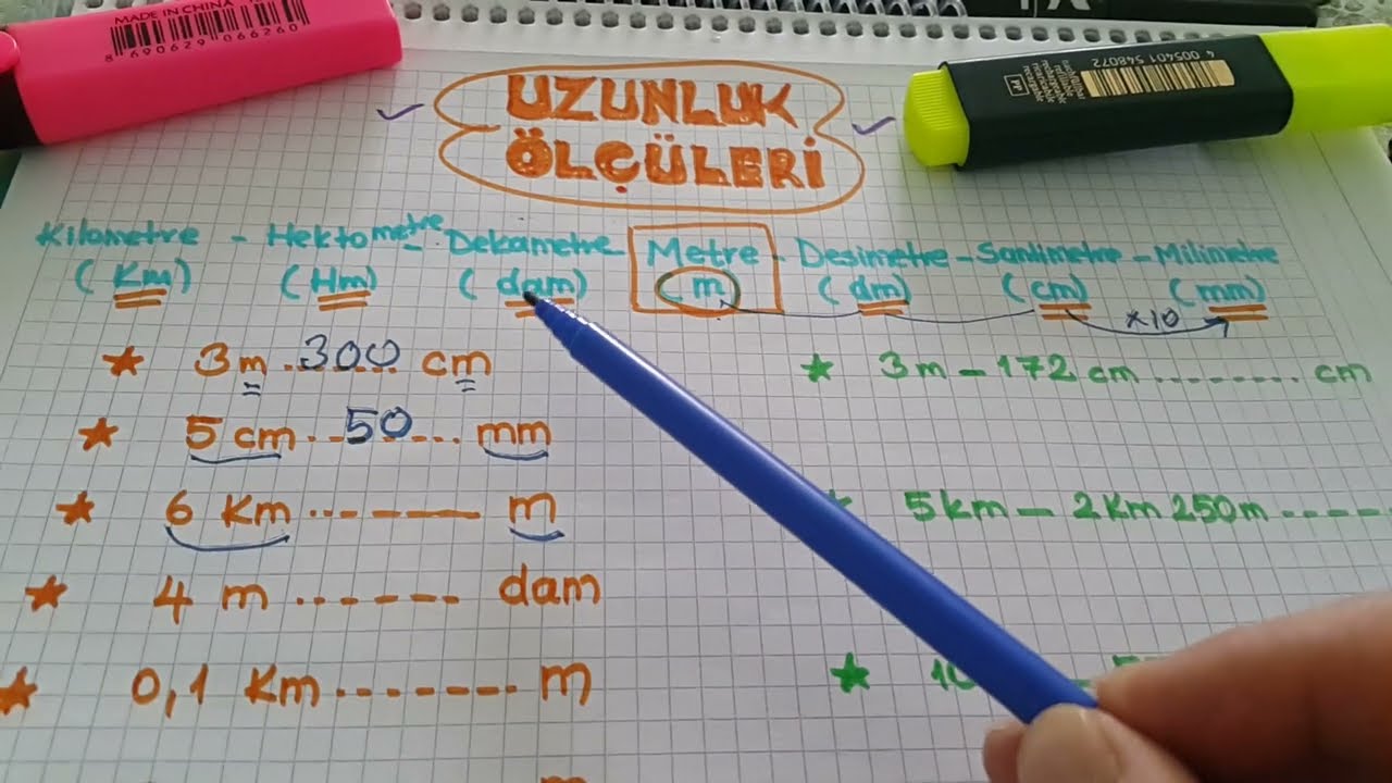 5.sınıf matematik uzunluk ölçme /uzunluk ölçülerini birbirine çevirme / Uzunluk ölçüleri 5.sınıf