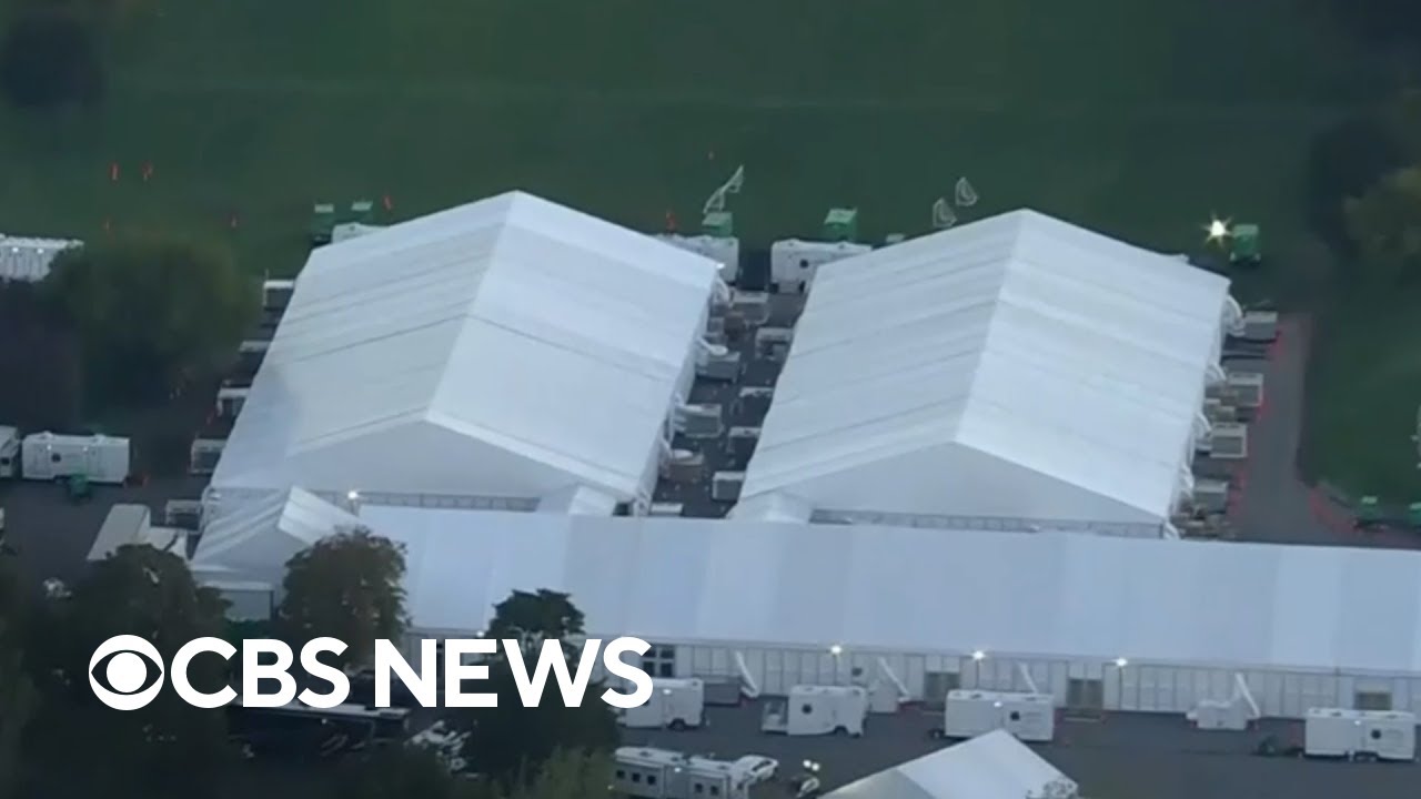 Migrant shelter facility opens on Randall's Island in New York City