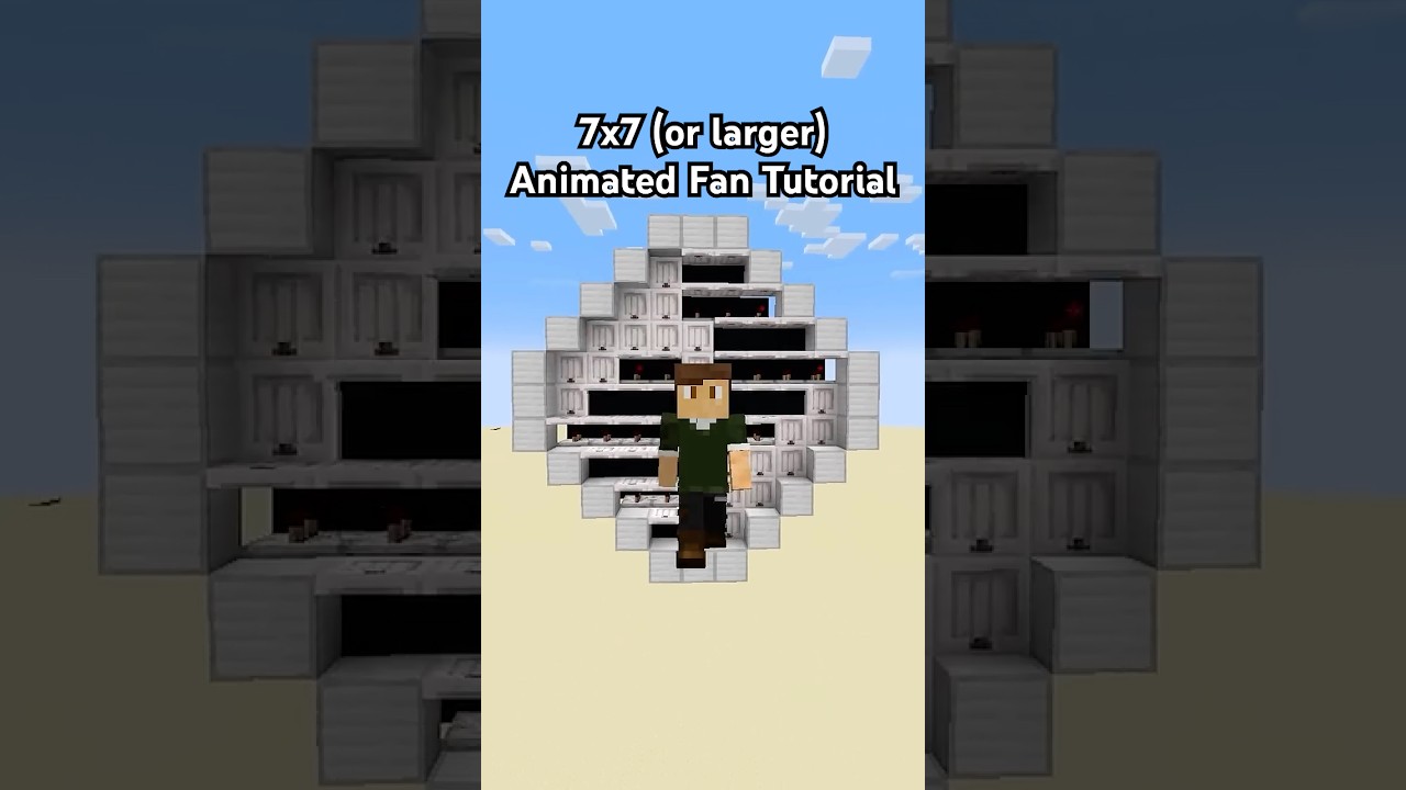 How to Build a 7x7 or Larger Animated Fan in Minecraft
