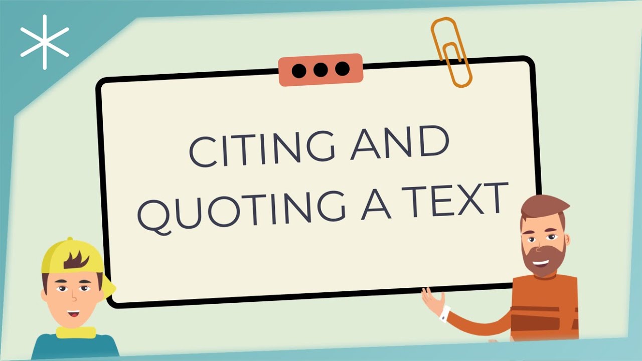Citing and quoting a text