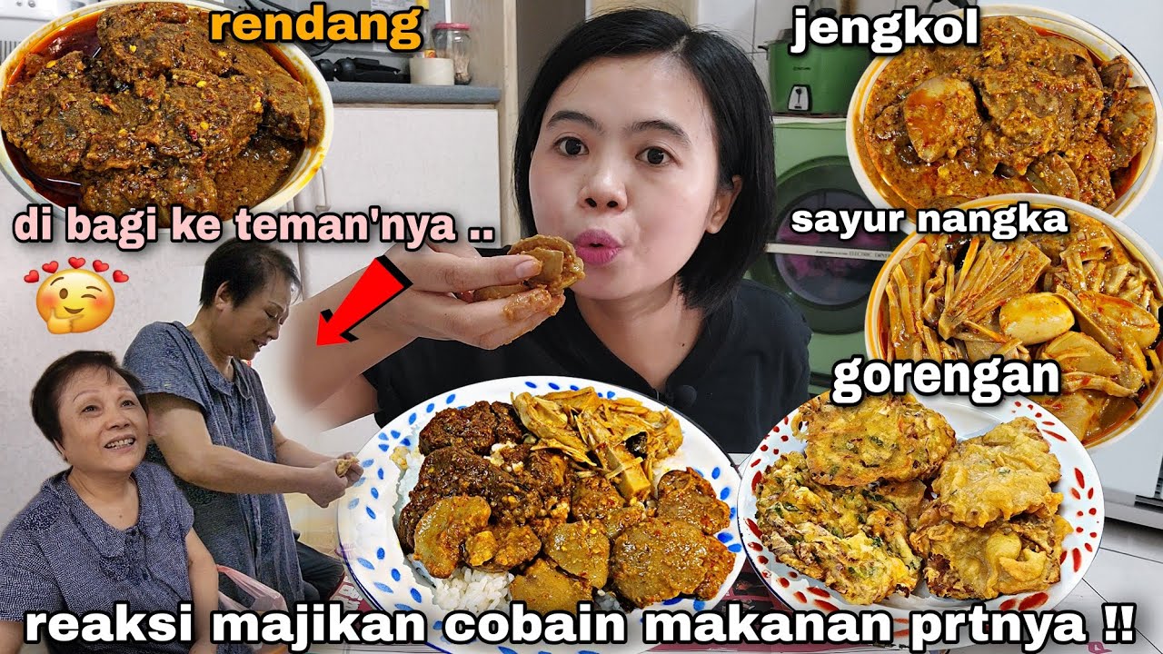 Reaksi majikan cobain masakan padang ??? langsung di bagi ke teman 'nya ,gini kok mau diet to nduk 🤣