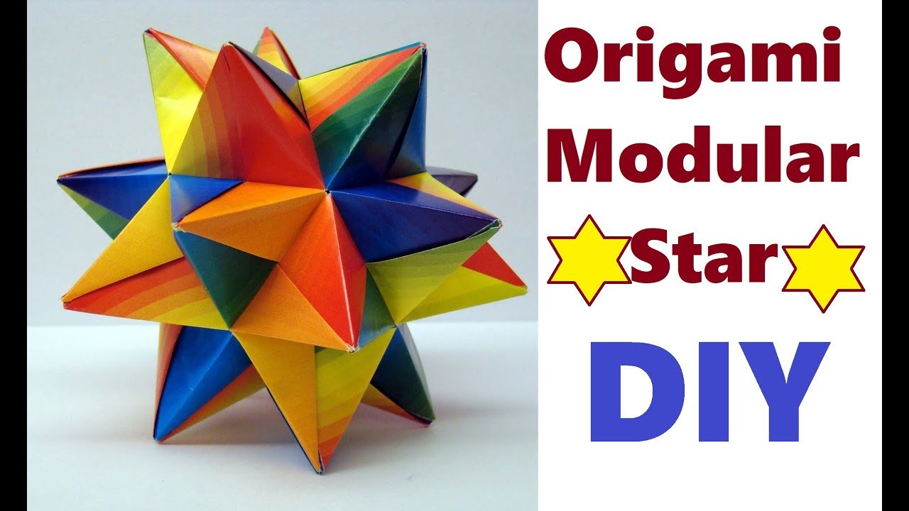 Origami Modular Star Diy | Modular Star Origami Video tutorial
