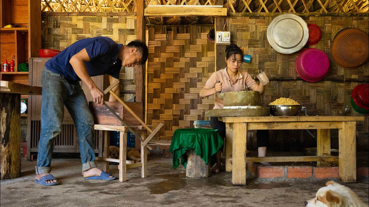 Making Traditional Tofu, Preparing Rustic Dishes, Family Farm