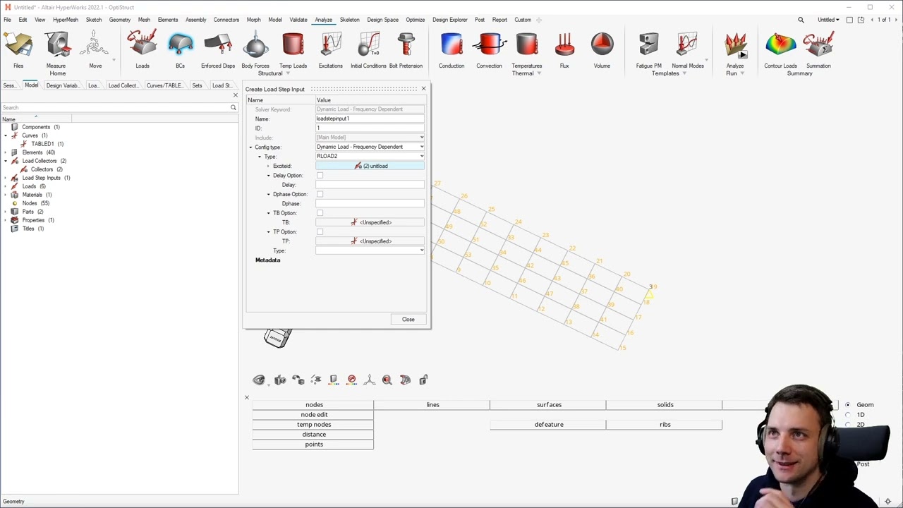 Altair Hyperworks 2022.1 Modal Frequency Response Analysis (OST-1305)