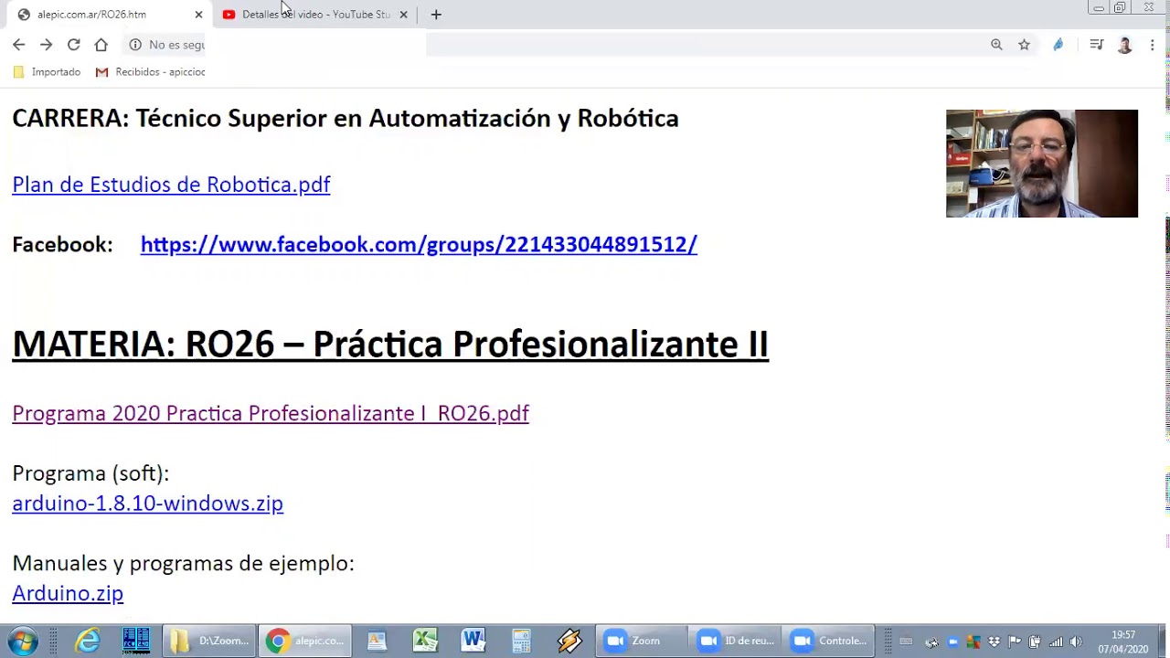 Introducción a RO26 - Prácticas Profesionalizantes II