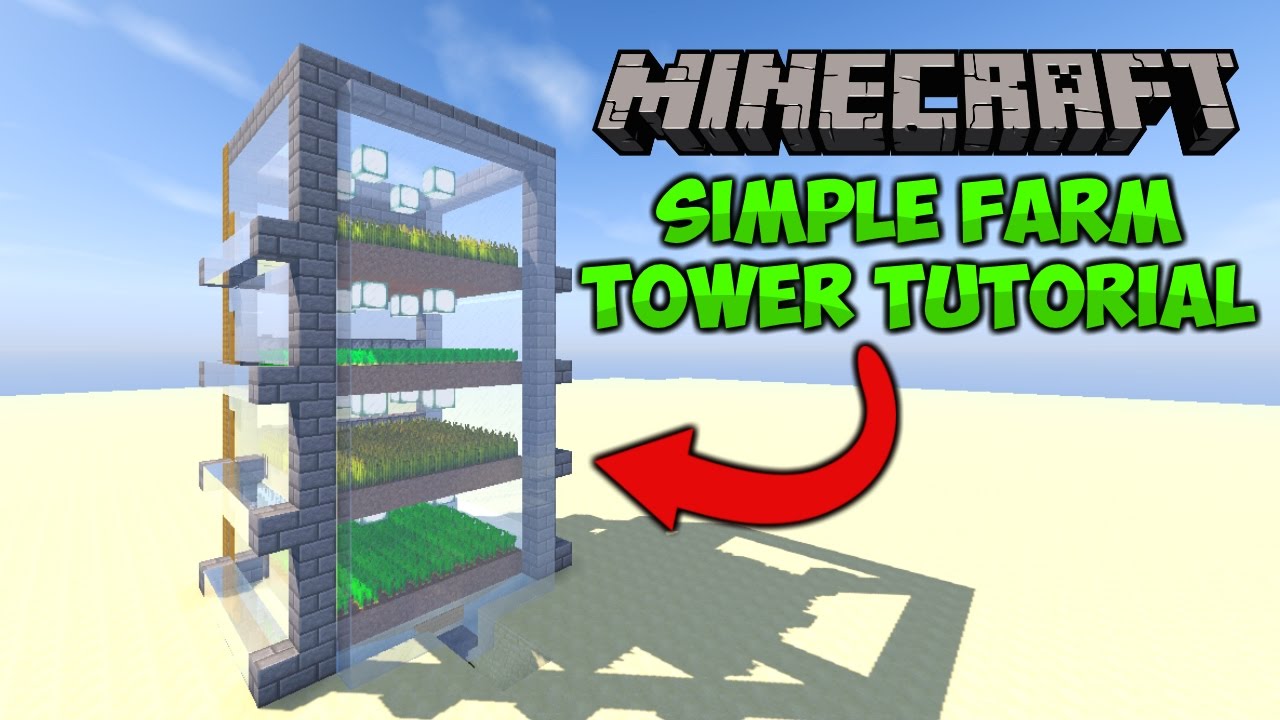 Simple Automatic Stacked Farm Design! Minecraft Tutorial