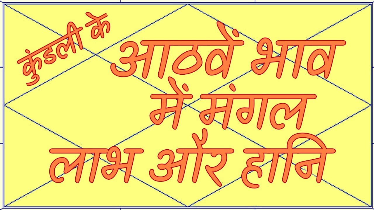 कुंडली केआठवें भाव में मंगल लाभ और हानि || Mars in 8th house gains and losses