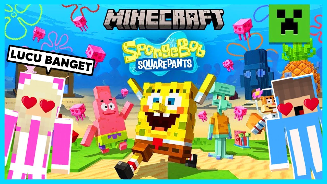 MIPAN & ZUZUZU Main Bareng Teman Baru Di Bikini Bottom! LUCU BANGET! - Minecraft Spongebob