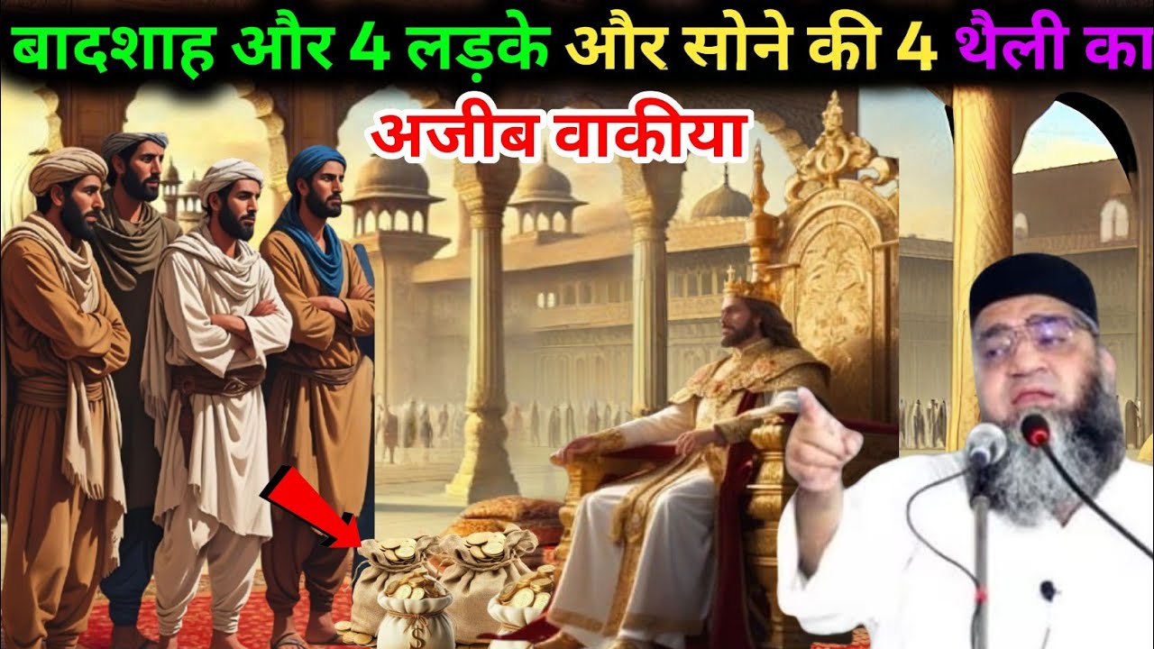 Ek Badshah aur char ladke aur sone ki char thaili ka Ajeeb waqia Qari Ahmed Ali