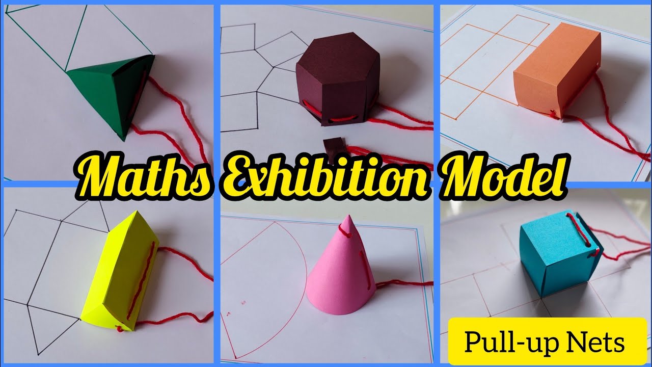 3D Shapes Net Maths Working Model/ Maths Pull Up Net 3D Shapes Project #3dshapes #mathsworkingmodel
