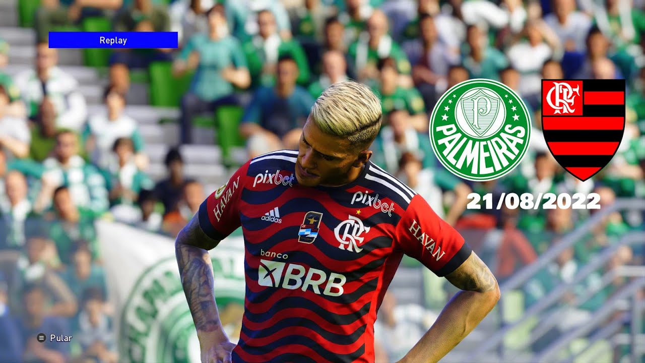 Palmeiras x Flamengo | BRASILEIRÃO 2022 RODADA 23/38 - O JOGO DO ANO NO BRASILEIRÃO - PES 21