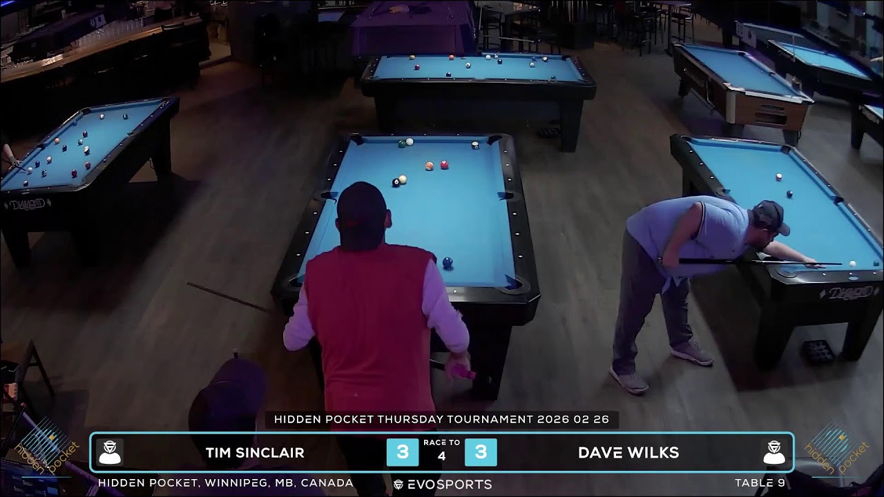 TIM SINCLAIR vs DAVE WILKS - HIDDEN POCKET - TABLE 9 | EvoSports