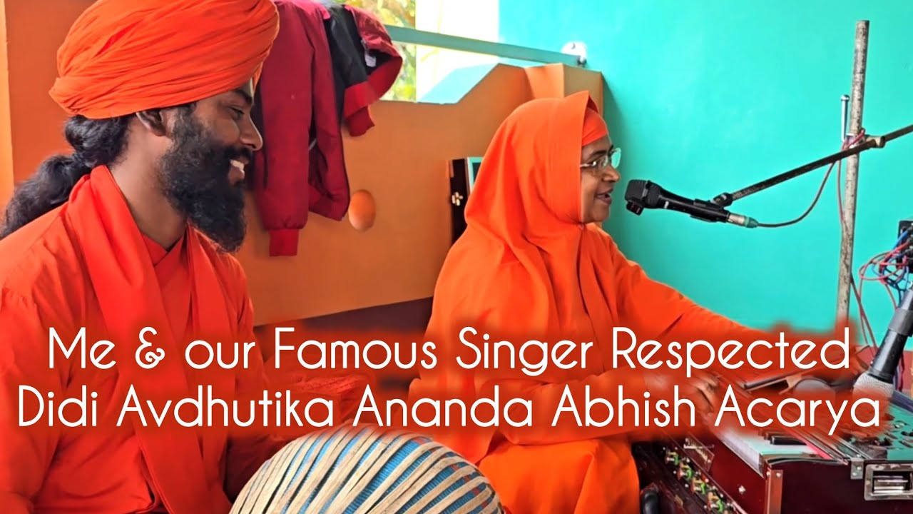 Me & our Famous Singer Respected Didi Avdhutika Ananda Abhish Acarya #song #prabhatsamgiit 