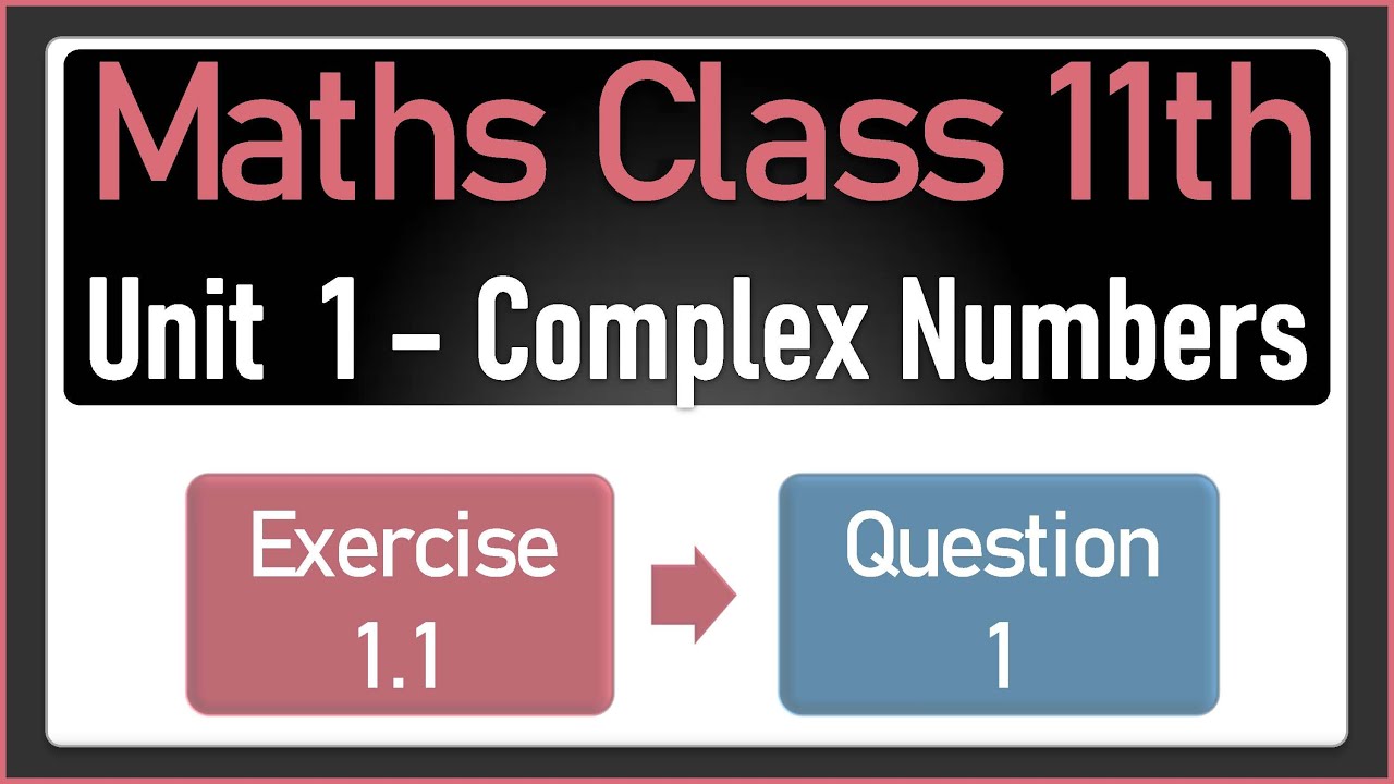 NEW Maths Class 11 Exercise 1.1 Q.1 | Complex Numbers
