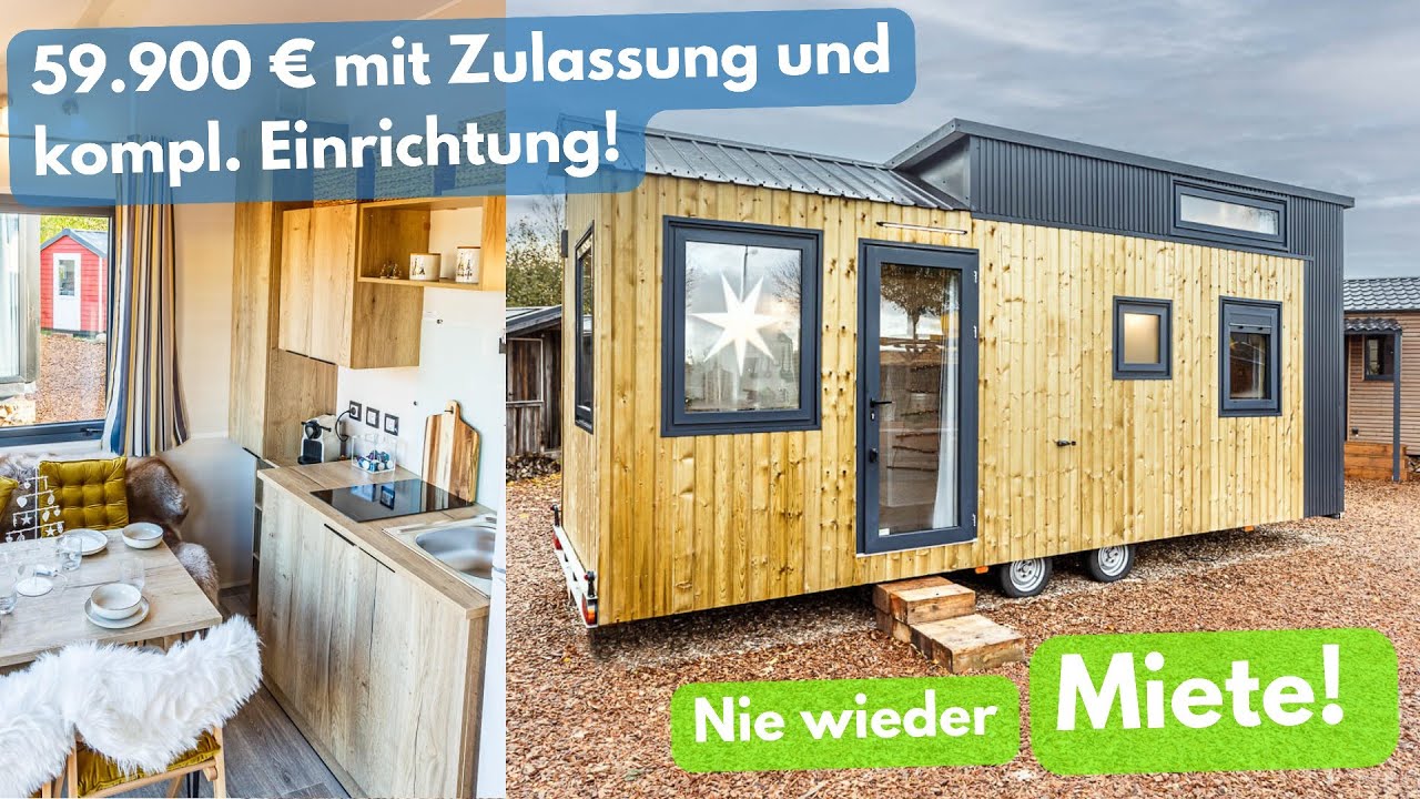 Discount Tiny House 2023: Baugenehmigung fast überall. 3 ZKB. In 1 Tag bezugsfertig. Für 2 Pers.