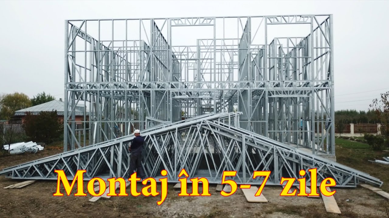 Casă pe structură metalică. Ziua 6 - a mers din plin