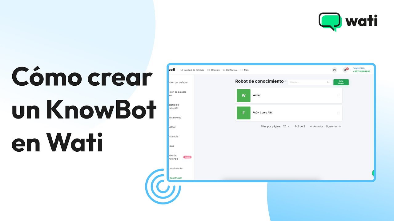 Cómo crear un KnowBot en Wati