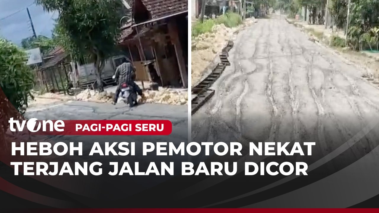 Pemotor Terjang Cor Basah di Blora Dilaporkan Polisi | Pagi-Pagi Seru tvOne