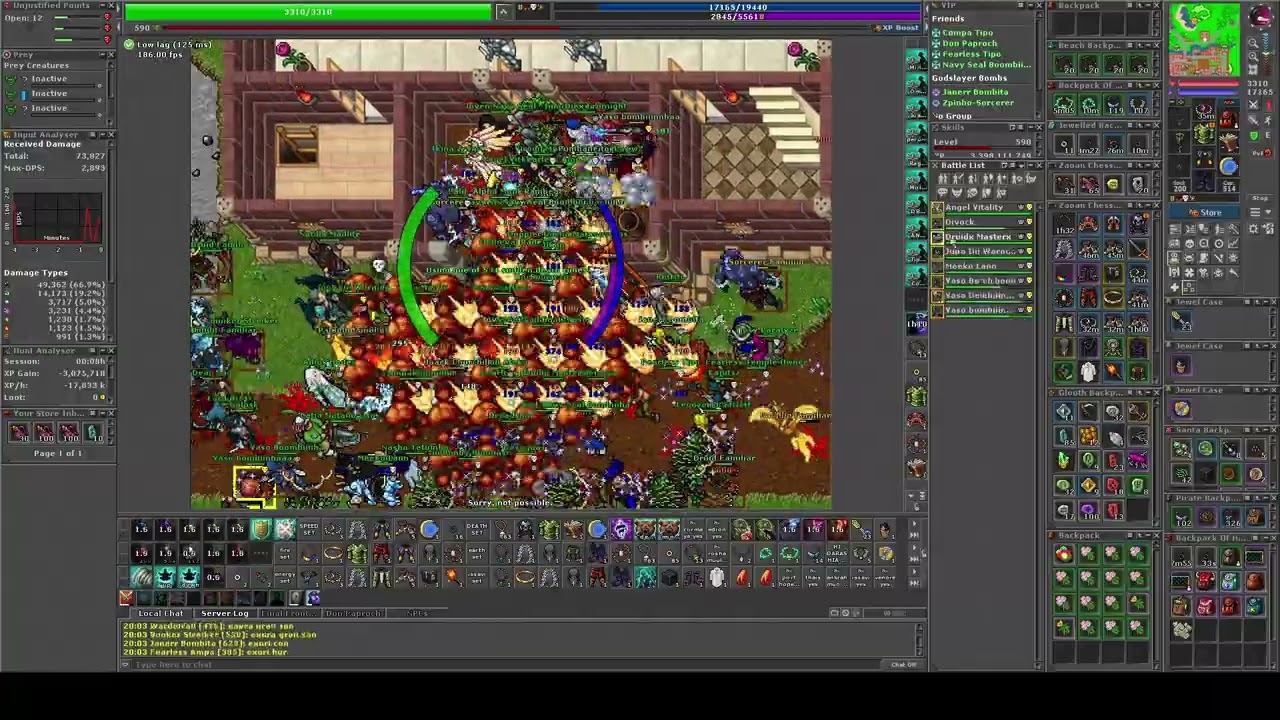Tibia War Talera- Druidx Masterx 1240 ED + Ancor Walkers 815 ED Thais